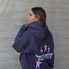 Hoodie Born to Shine ★★ Gris Rosa boxy fit  3
