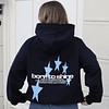 Hoodie Born to Shine ★★ Navy blue boxy fit 1