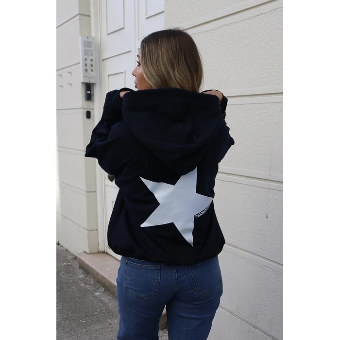 Hoodie Star ★ Navy blue boxy fit 1