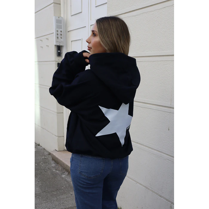 Hoodie Star ★ Navy blue boxy fit 3