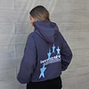 Hoodie Born to Shine ★★ Gris Celeste boxy fit 3