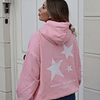 Hoodie Stars ★ Rosa boxy fit 1