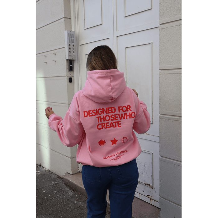 Hoodie Create ★ rosa red boxy fit 1