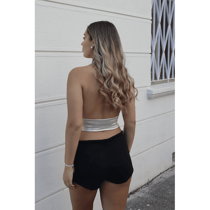 Top drapeado gold glossy 2