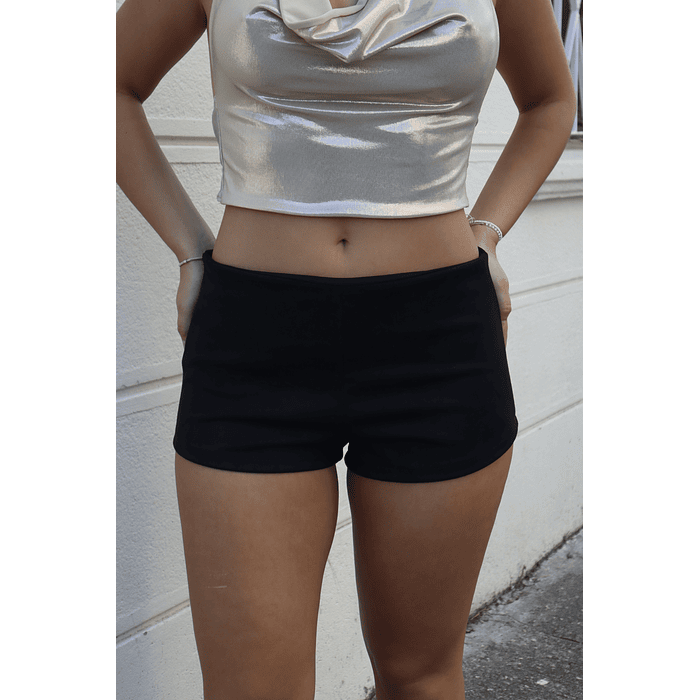 Microshort gamuza black 1