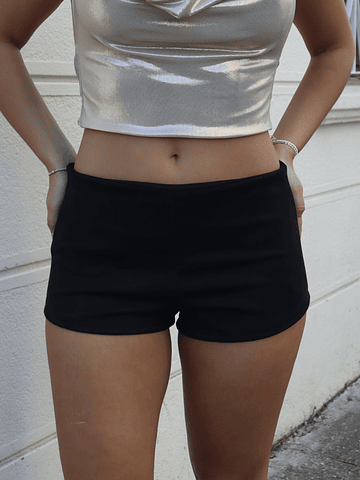 Microshort gamuza black
