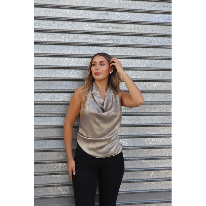 Top Venecia gris toques dorado 1