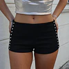 Microshort gamuza tachas black 1