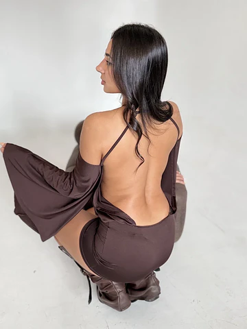 Vestido Delfi Chocolate