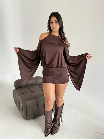 Vestido Delfi Chocolate