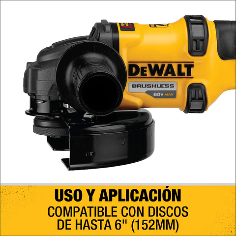 ESMERIL ANGULAR FLEXVOLT 4 1/2 60V DCG418B-B2 DEWALT (Solo Herramienta)