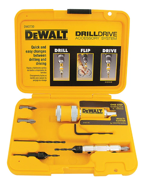 SET AVELLANADOR Y ATORNILLAR 8 PIEZAS DW2730 DEWALT