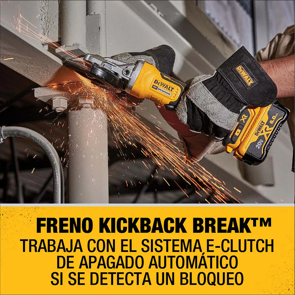 ESMERIL ANGULAR 41/2 20V ( SOLO HERRAMIENTA ) DCG413B DEWALT  3