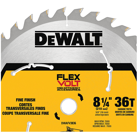 HOJA SIERRA CIRCULAR 8-1/4 FLEXVOLT DWAFV3836 DEWALT