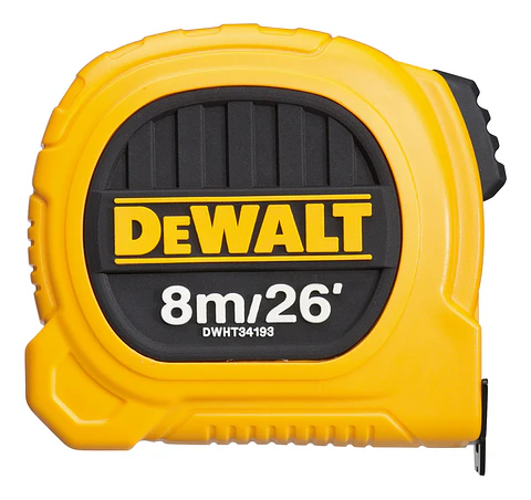 CINTA METRICA 8M/26' DISEÑO COMPACTO DWHT34193L DEWALT