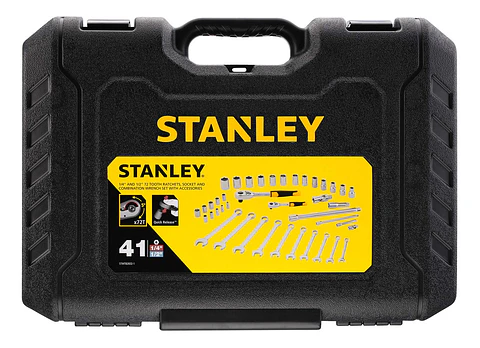 SET MECANICO 41 PIEZAS LLAVES Y DADOS MOD STMT82832-1 STANLEY