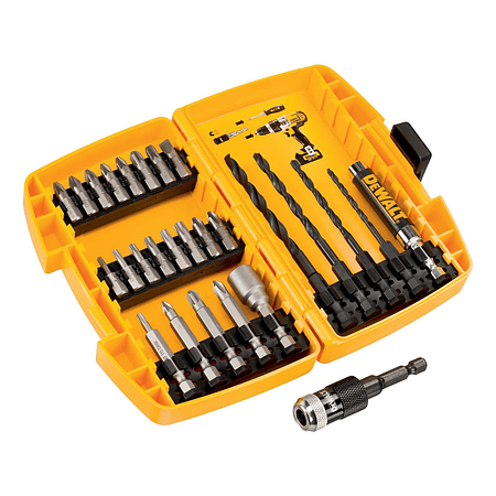 SET TALADRO/ATORNILLADOR + ADAPT. 27 PIEZAS DT71507-QZ