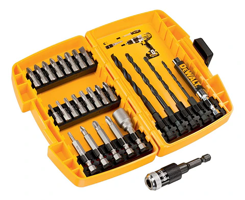 SET TALADRO/ATORNILLADOR + ADAPT. 27 PIEZAS DT71507-QZ