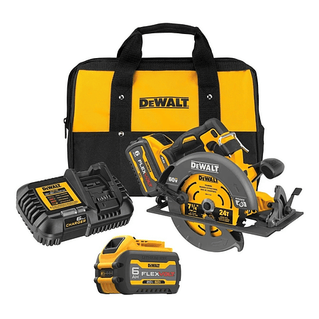 KIT SIERRA CIRCULAR 7 1/4 60V + 2 BATERIAS DCS578T2 DEWALT