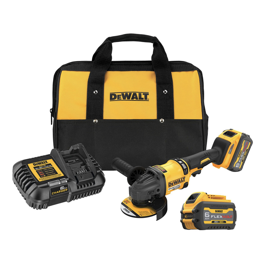 KIT ESMERIL ANGULAR 4 1/2 60V + 2 BAT DCG418T2-B2 DEWALT