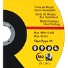 DISCO CORTE METAL INOX 7 X1,6MM STA8067 STANLEY (CAJAS 50 U )
