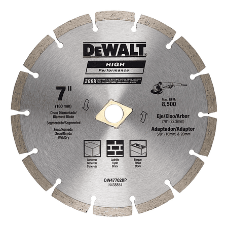 DISCO DIAMANTADO SEGMENTADO 7" DW47702HP DEWALT