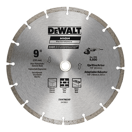 DISCO DIAMANTADO SEGMENTADO 9" DW47902HP DEWALT