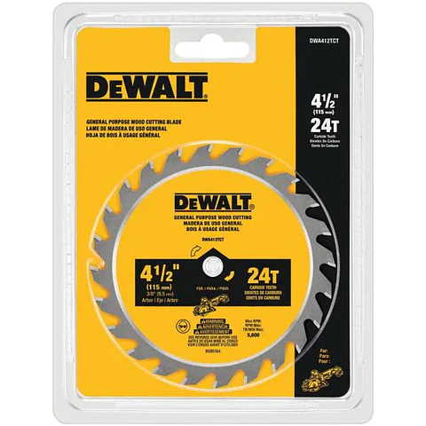 DISCO SIERRA 4 1/2  24 DIENTES - EJE 3/8" DWA412TCT DEWALT