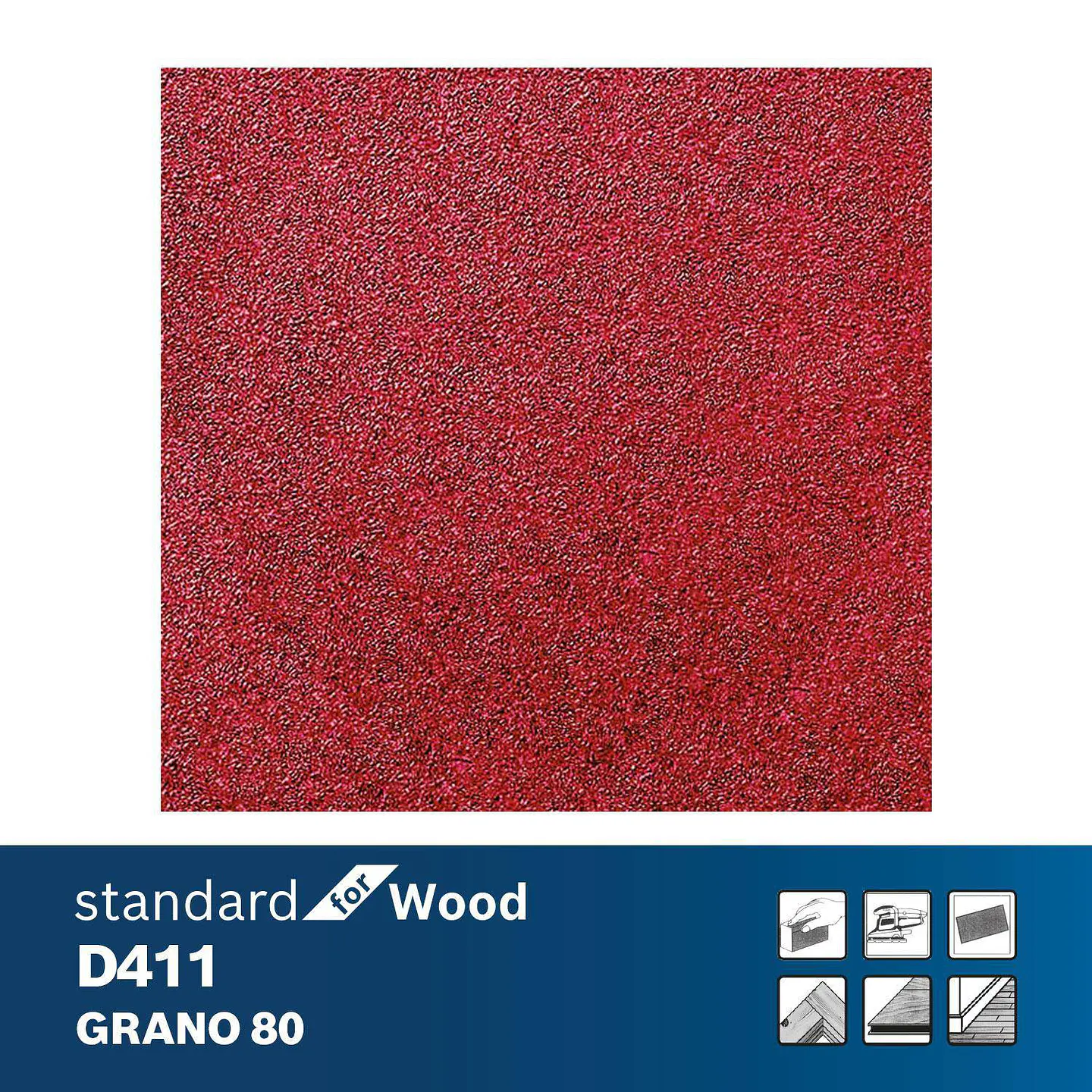 LIJA MANUAL PARA MADERA (Red for WOOD) 225x275 G80 BOSCH 1