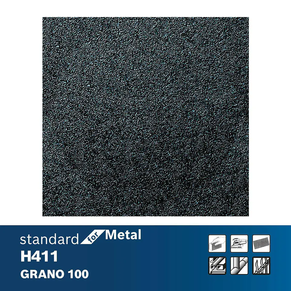LIJA MANUAL PARA METAL (Blue for METAL) 225x275 G100 BOSCH 1
