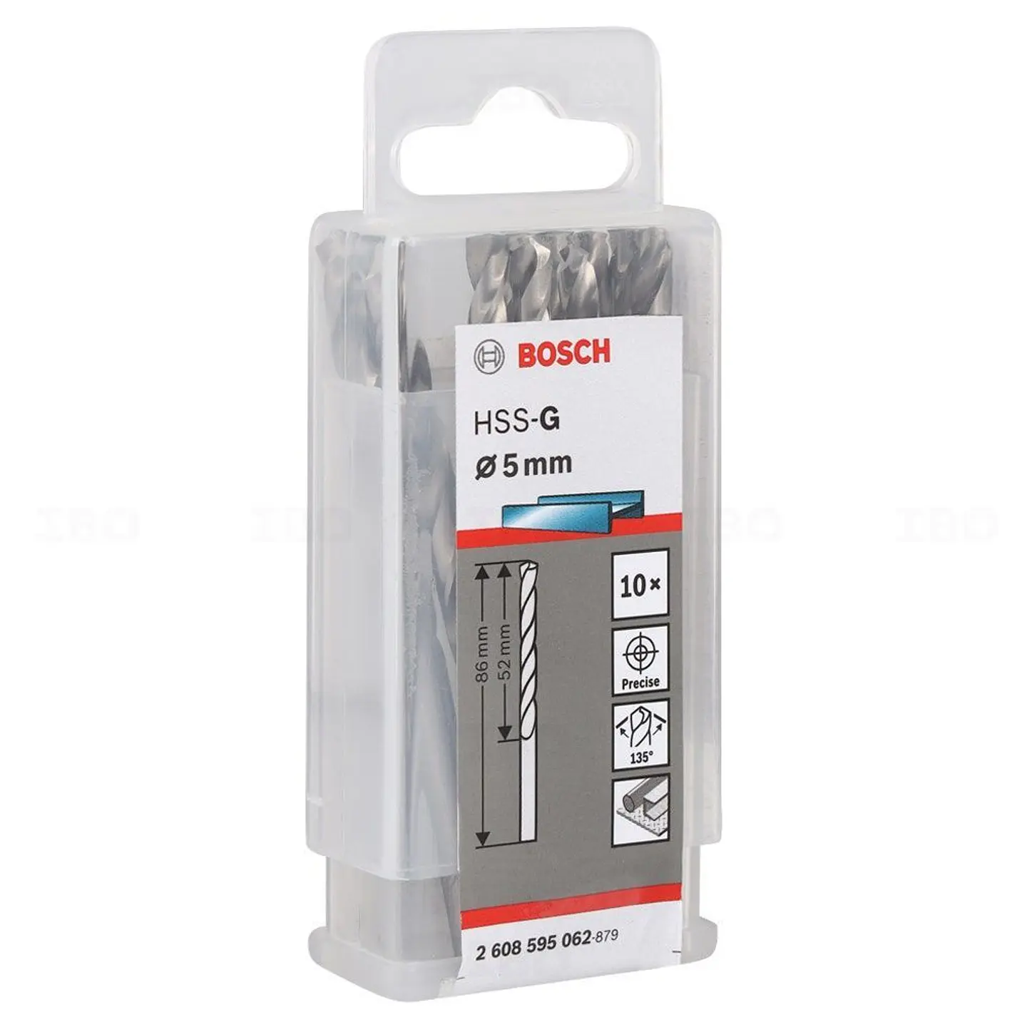 ( CAJAS 10 UNIDADES ) BROCA PARA METAL HSS 5.0 MM RECTIFICADA BOSCH 1