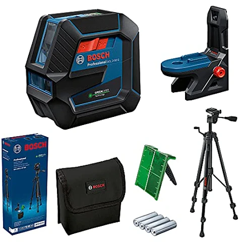 NIVEL LASER COMBINADO LINEAS Y PUNTOS VERDES GCL 2-50 G + RM10 + TRIPODE BOSCH 