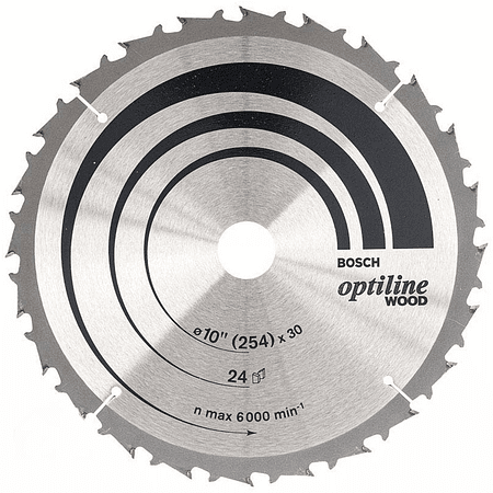 DISCO SIERRA PARA MADERA 10" 24 DTS OPTILINE BOSCH