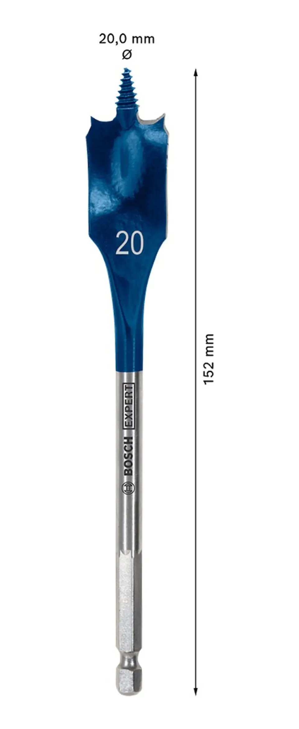 BROCA PLANA 20MM x 152MM SELF CUT SPEED BOSCH 3