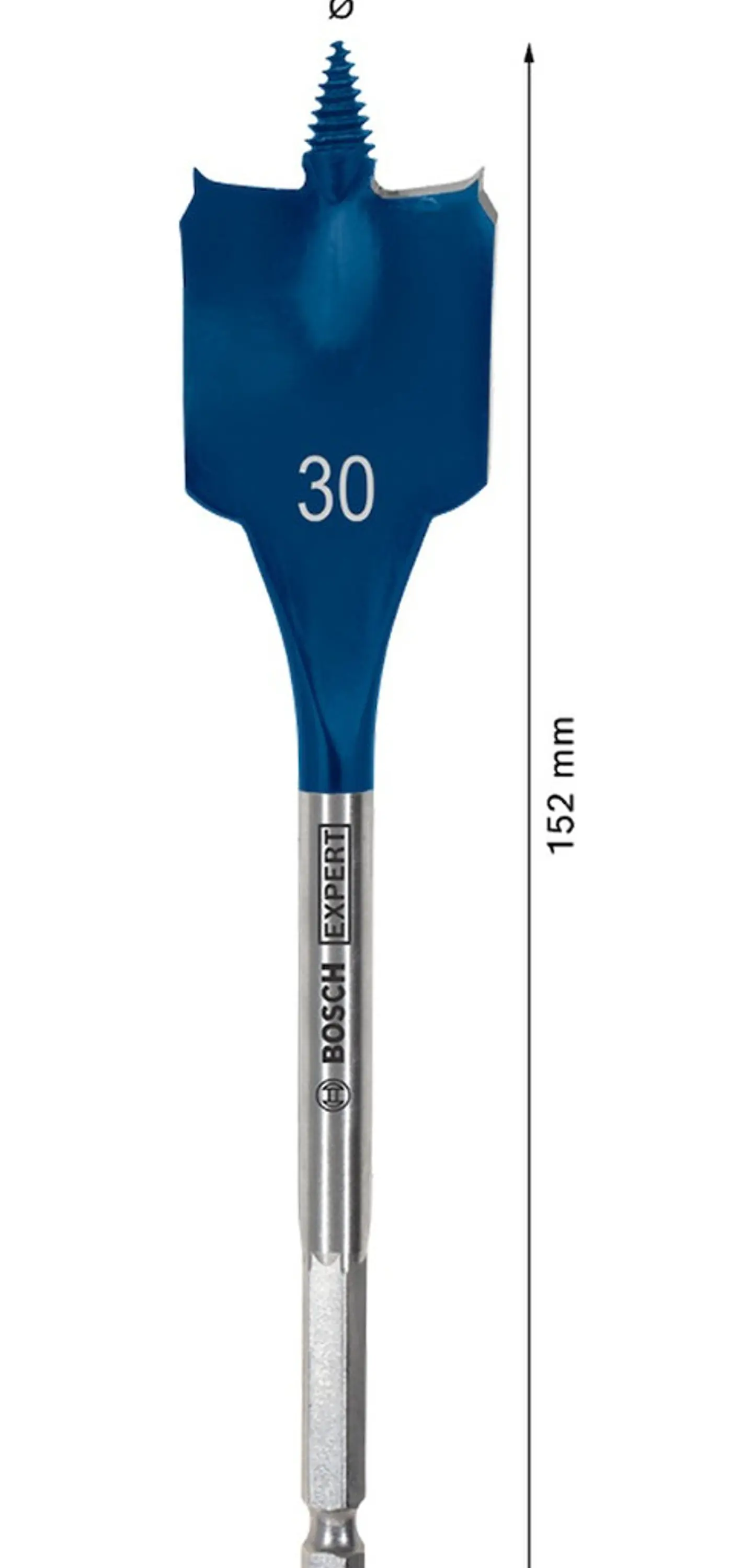 BROCA PLANA 30MM x 152MM SELF CUT SPEED BOSCH 2