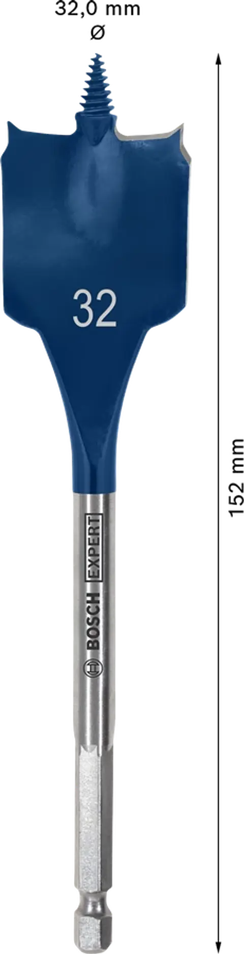 BROCA PLANA 32MM x 152MM SELF CUT SPEED BOSCH