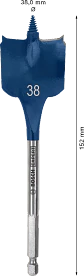 BROCA PLANA 38MM x 152MM SELF CUT SPEED BOSCH - Miniatura 3
