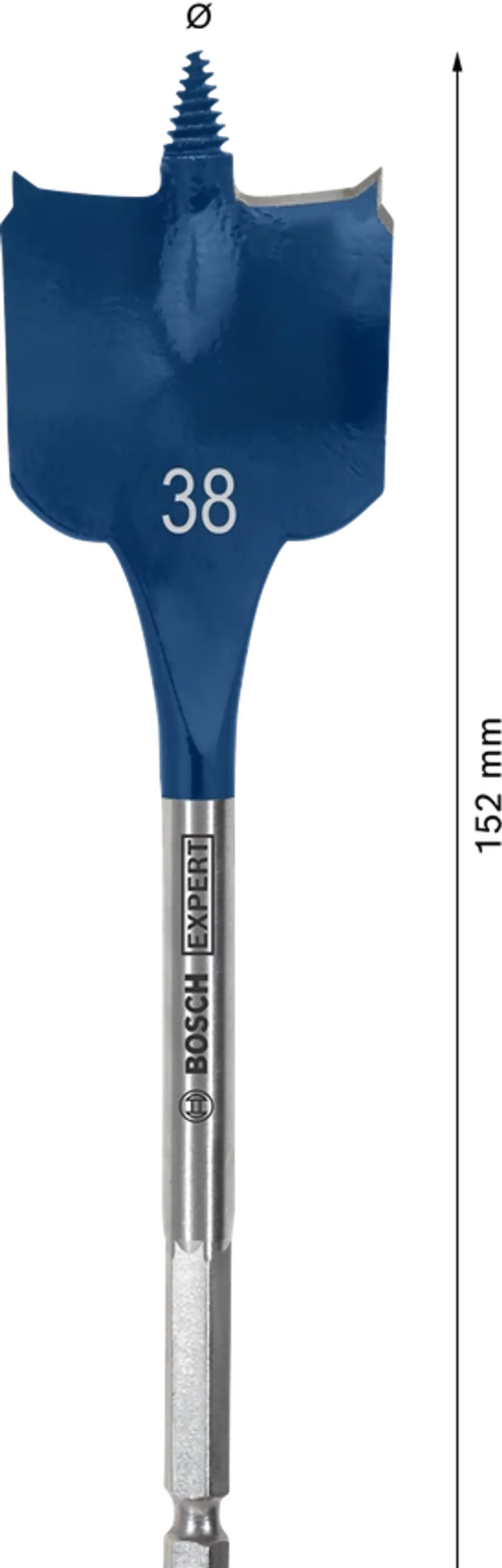 BROCA PLANA 38MM x 152MM SELF CUT SPEED BOSCH 3