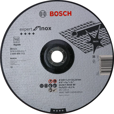 DISCO CORTE METAL INOX  9"X1,9x22.23mm EXPERT BOSCH