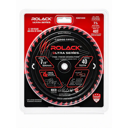 DISCO SIERRA MADERA ULTRA 7-1/4 40 DIENTES RCK0714040 ROLACK