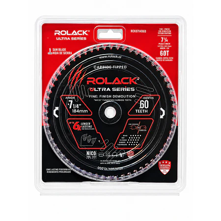 DISCO SIERRA MADERA ULTRA 7-1/4 60 DIENTES RCK0714060 ROLACK
