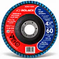 DISCO FLAP ROLACK 4½” GRANO 60 PARA METAL E INOX – CAJA 10 UNIDADES - Miniatura 1