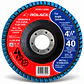 DISCO FLAP ROLACK 4½” GRANO 40 PARA METAL E INOX – CAJA 10 UNIDADES - Miniatura 2