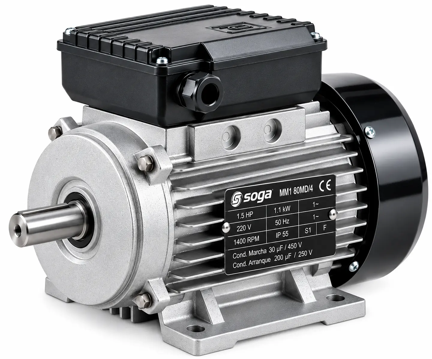 MOTOR ELÉCTRICO SOGA ITALIA 1,5 HP – 220 V – 1500 RPM 1