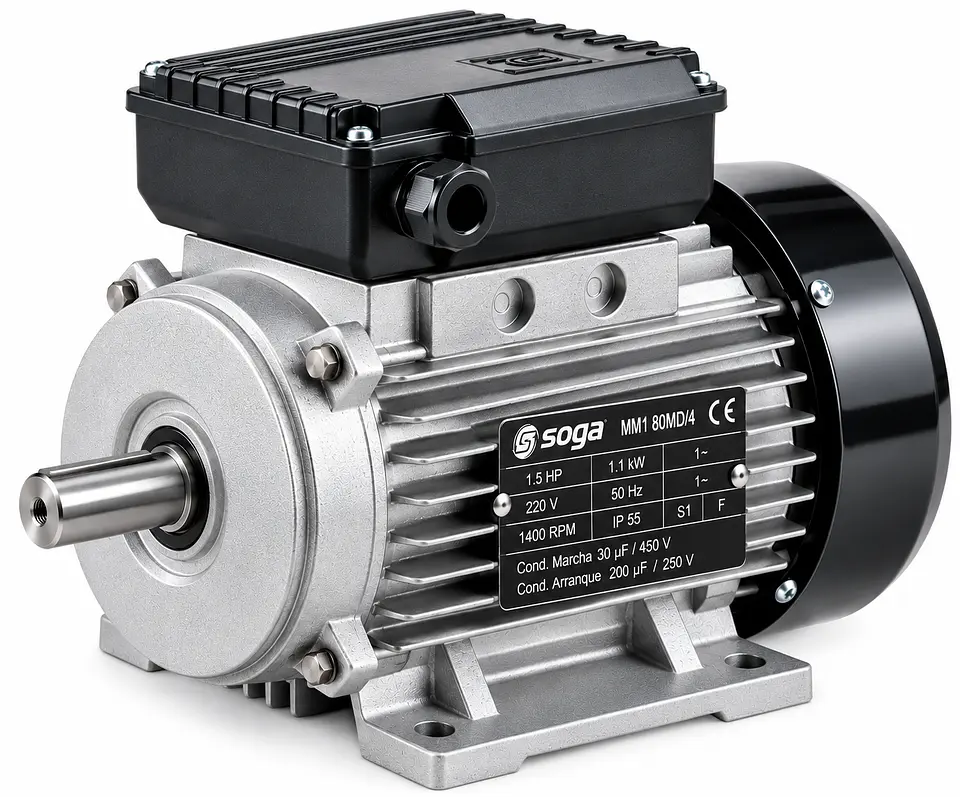MOTOR ELÉCTRICO SOGA ITALIA 1,5 HP – 220 V – 1500 RPM 1