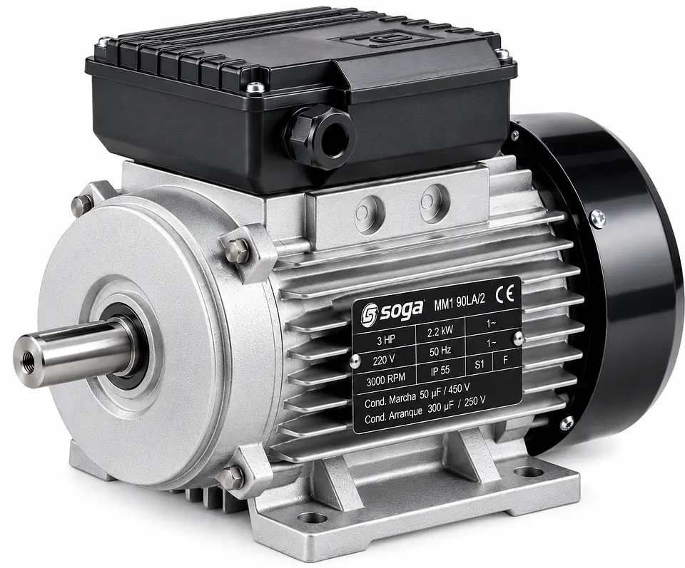 MOTOR ELÉCTRICO SOGA 3 HP 220 V 50 HZ 3000 RPM 1