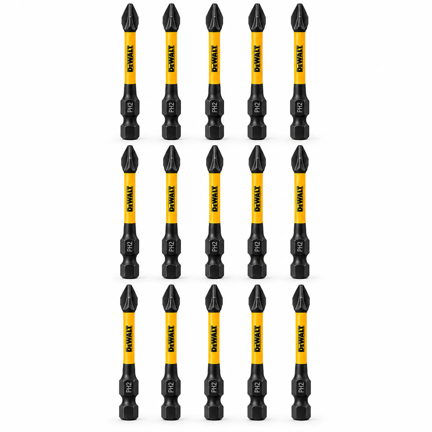 SET 15 PUNTAS PHILLIPS PH2 DEWALT FLEXTORQ® 57,2 MM – DWAF2PH2IR15 3
