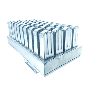 Molde para paleta acanalada media luna x40 unidades