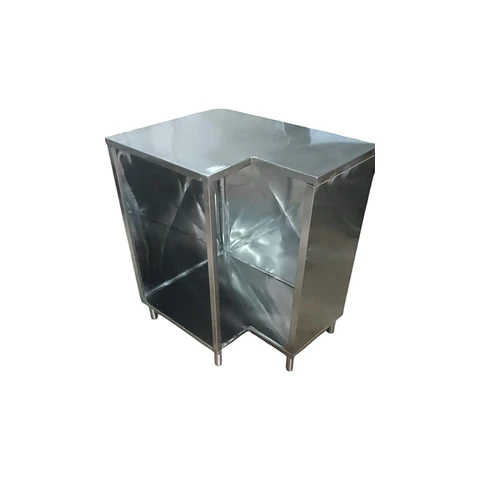 Mesón industrial esquinero en acero inoxidable