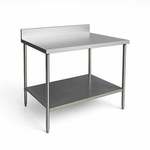 Mesa de trabajo personalizado en acero inoxidable